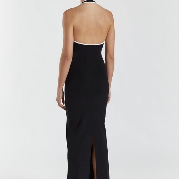 DISSH KARLIE BLACK BIND HALTER KNIT DRESS - Picture 7 of 7